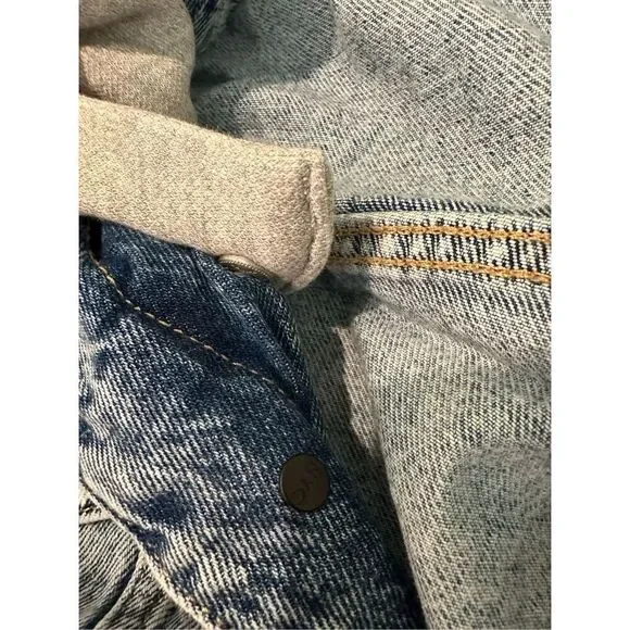 Blank NYC Denim Jacket with Removable Hood Size L - Picture 5 of 6